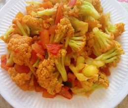 #纳福汇轻松喷出美味#番茄菜花的做法