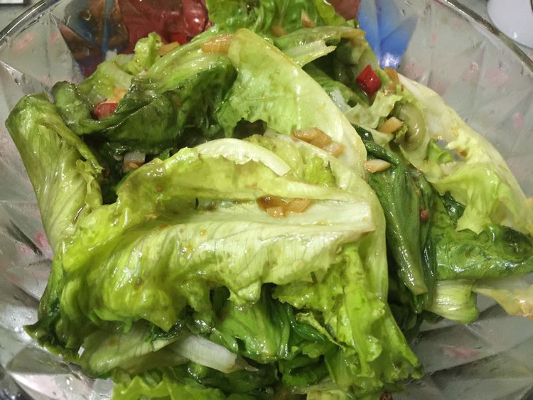 炝生菜的做法