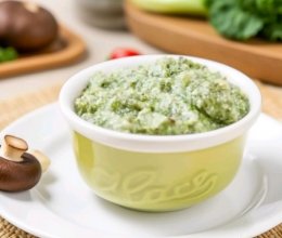 香菇油菜泥米糊的做法