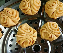 奶香南瓜花式馒头的做法