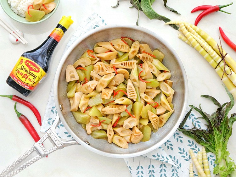 素炒双笋的做法