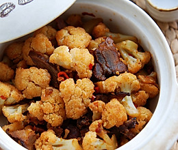 腊味干锅菜花的做法