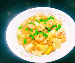 豌豆虾仁豆腐的做法