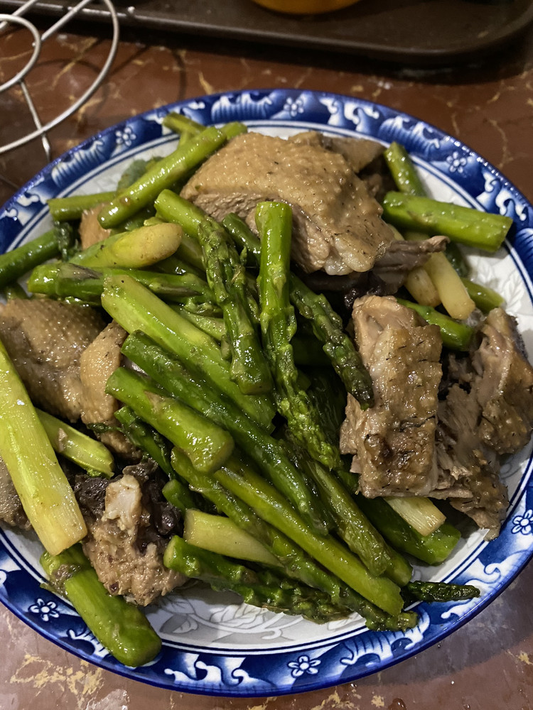芦笋炒鹅肉的做法