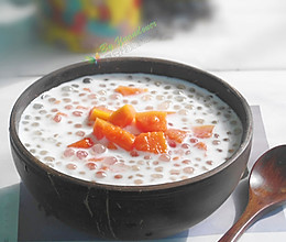 牛奶木瓜西米露的做法