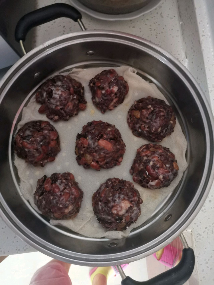 粘豆包的做法