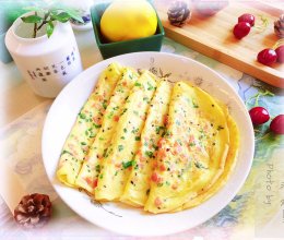 #我们约饭吧#零厨艺也能轻松搞定的营养美味早餐-香葱鸡蛋饼的做法