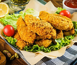 非油炸开心果嫩鸡条的做法