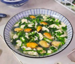 #智利贻贝中式烹法大赏# 汤鲜味美的贻贝荠菜豆腐汤的做法