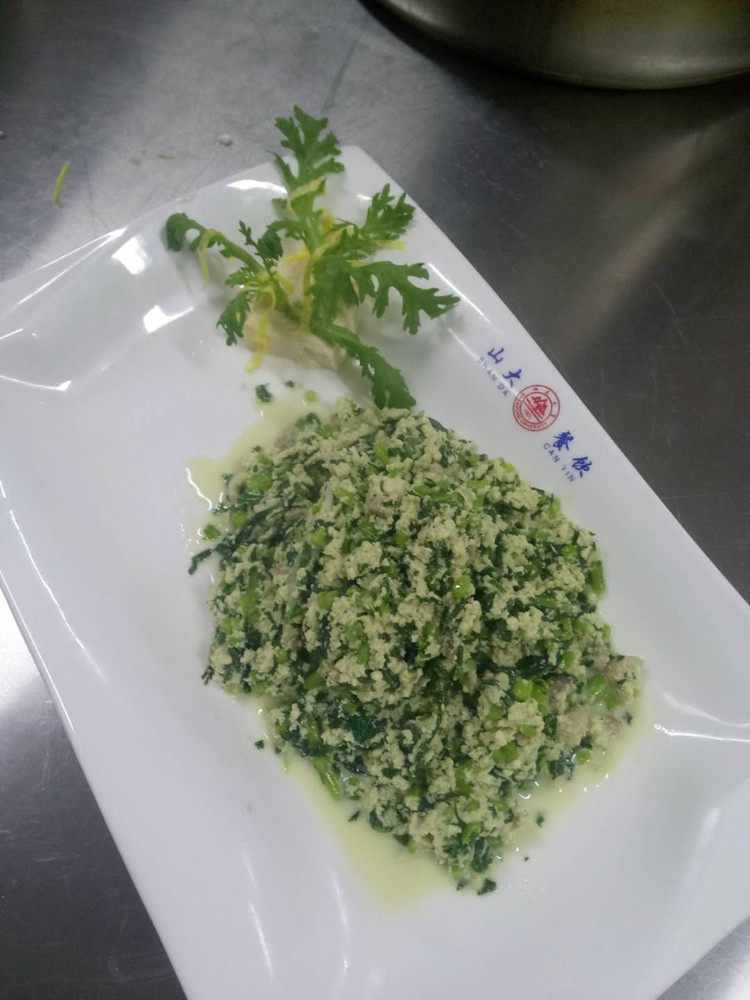 茼蒿肉末小豆腐的做法