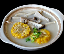 豆浆菌菇玉米煲的做法