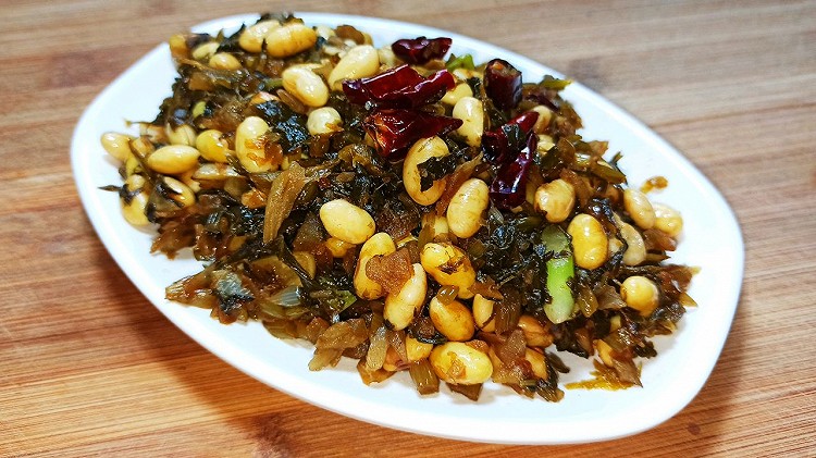 雪菜黄豆的做法
