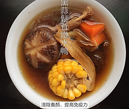 黑蒜松茸炖水鸭的做法
