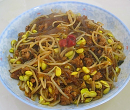 下饭的黄豆芽炒粉丝的做法
