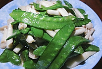 豆荚炒菇的做法