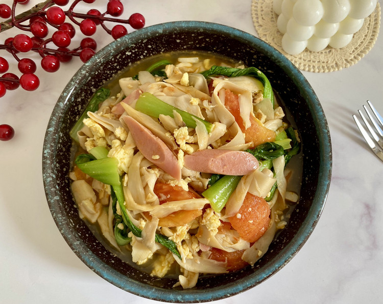 杏鲍菇伪炒面的做法