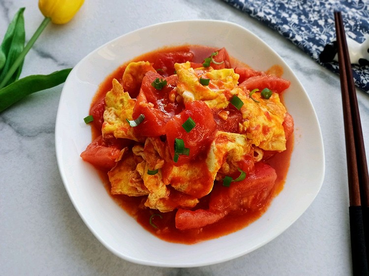 酸甜可口的番茄炒蛋的做法