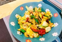 #冬季滋补花样吃法#蒜苗泡菜炒鸡蛋的做法