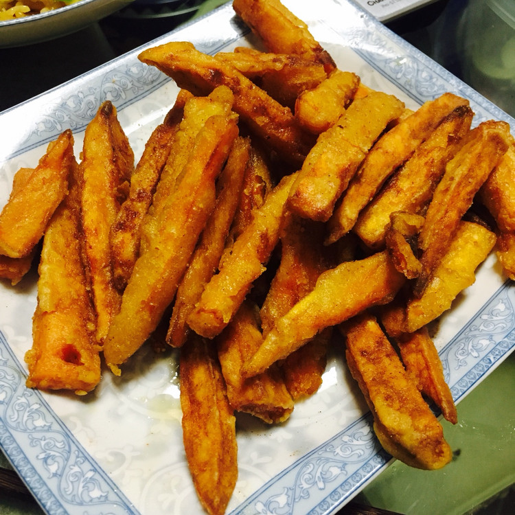 超~~~酥脆的甘梅地瓜条的做法