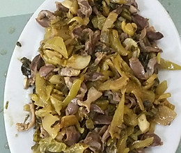 酸菜炒鸡肾的做法