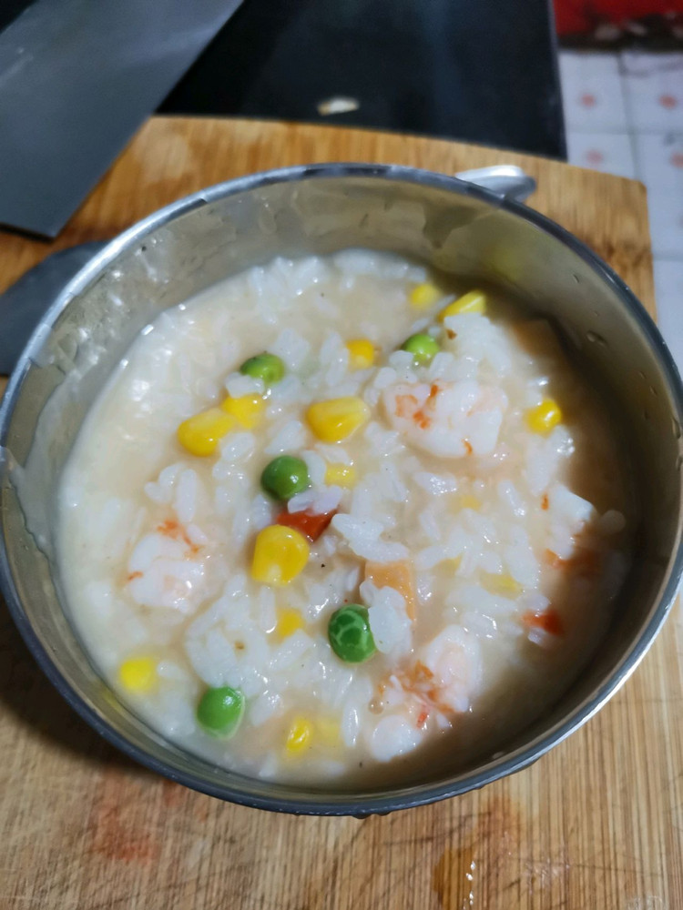 营养虾粥的做法