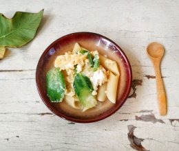 丝瓜鸡蛋牛肉通粉的做法