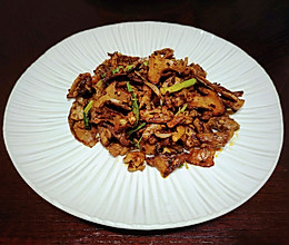松茸菌盐煎肉的做法