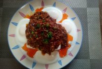 肉沫豆腐蒸蛋的做法