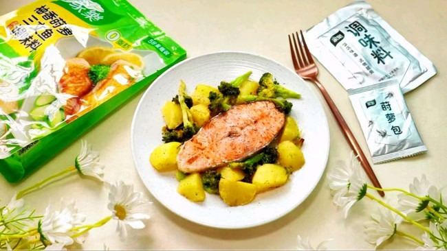 柚香莳萝烤三文鱼的做法