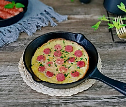 #我们约饭吧#肠煎蛋的做法