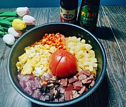 一颗番茄烩饭（电饭锅一锅出）的做法