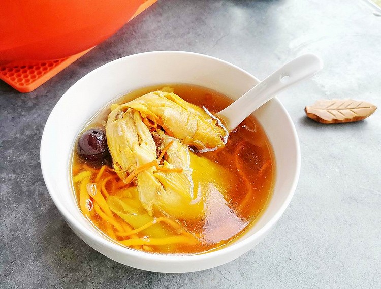 虫草花煲鸡汤的做法