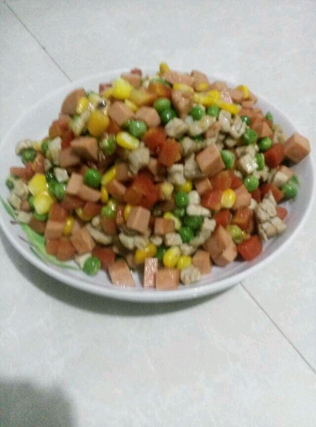 豌豆玉米粒的做法