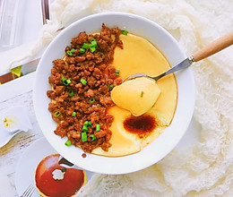 #秋天怎么吃#弹软嫩滑—肉沫牛奶蒸蛋的做法