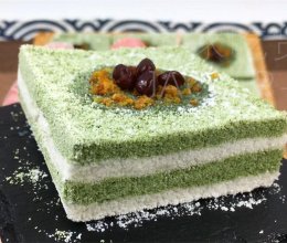 抹茶双色桂花糕,集合了抹茶茶香和糕点清香、桂花甜蜜于一体的特的做法