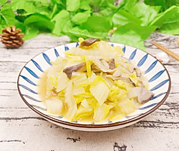 #年夜饭菜谱#平菇炒白菜（鼓财）的做法