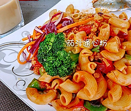 肉末茄汁炒通心粉的做法