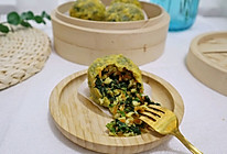 蒸玉米面菜团子 减脂主食代餐 不用揉面擀皮！饱腹低卡的做法