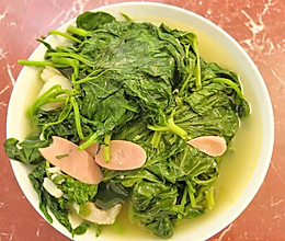 减脂餐—红薯叶空心菜汤的做法