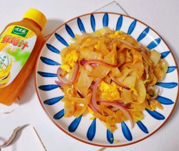 #鸡汁入家宴 感恩正当“食”#炒饼的做法