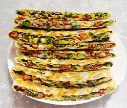 脆皮肉丁葱花饼的做法