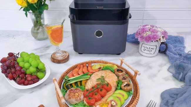 低卡嫩烤三文鱼大虾时蔬Brunch的做法