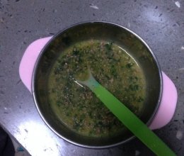 菠菜猪肝玉米粥的做法