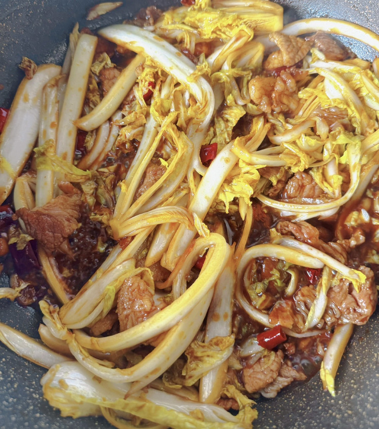白菜 炒粉条的做法