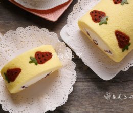 史上最详细彩绘毛巾卷－蔓越莓奶油彩绘毛巾卷#最萌缤纷儿童节#的做法