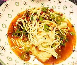 青椒金针菇的做法