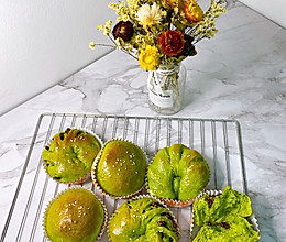 抹茶红豆烤面包的做法