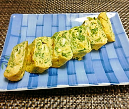 芹菜叶炒蛋一一厚烧玉子风的做法