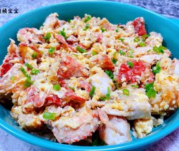 #刘畊宏女孩减脂饮食#螃蟹炒蛋的做法