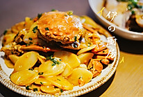 蟹炒年糕——大闸蟹的终极吃法#橄榄中国味 感恩添美味#的做法